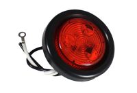 2” Round LED Marker Light DARK RED